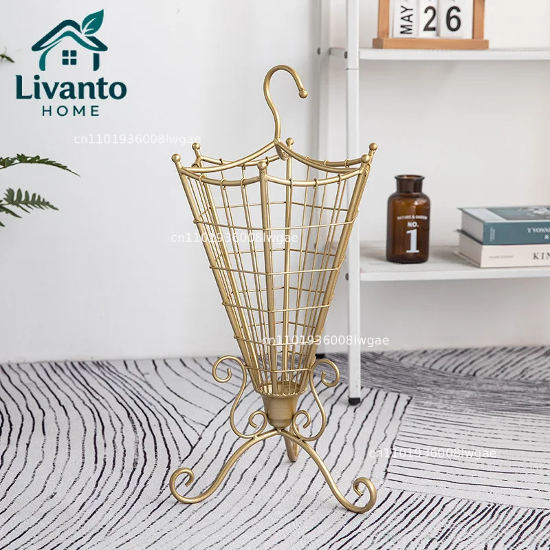 

Commercial Ventilated Umbrella Stand Iron Entryway Holder Non-Slip Base Multi-Use Drying Rack for Hotel Villa Creative