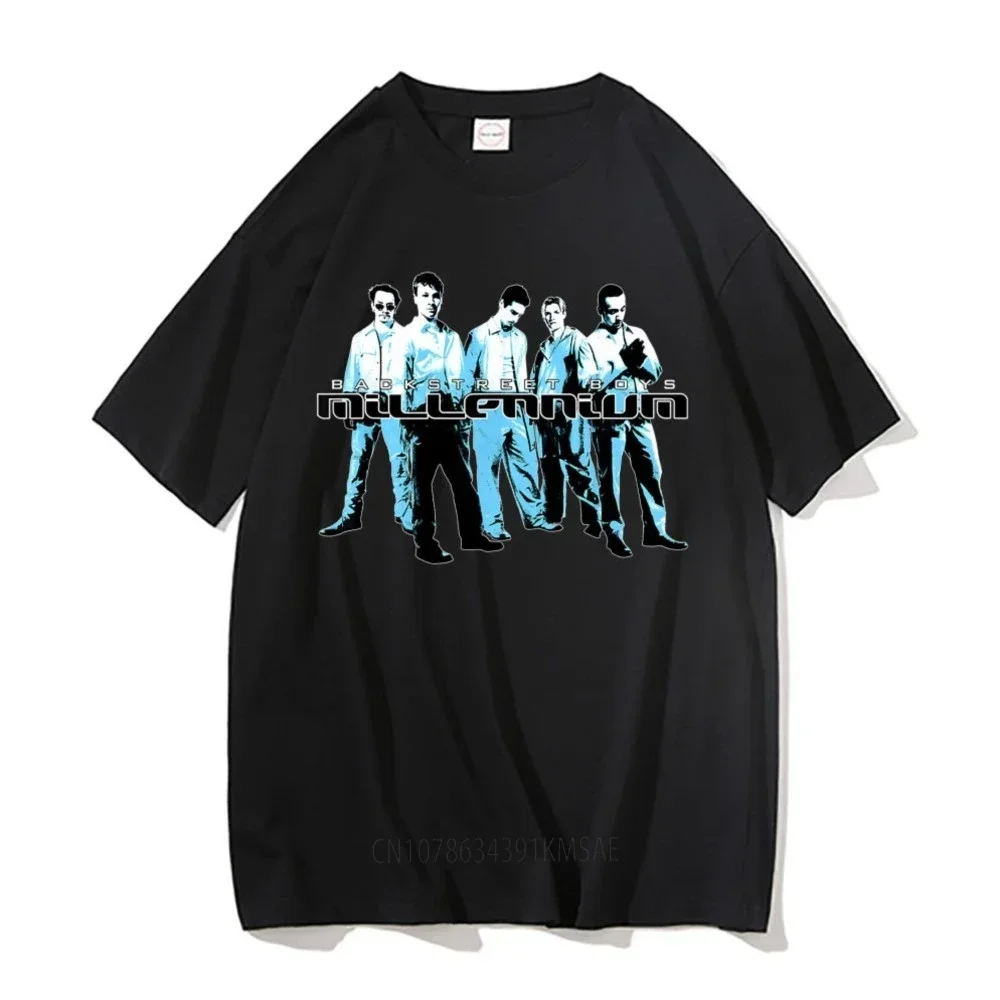 Vintage Backstreet Boys Print T Shirts Male Gothic Streetwear Men's Trend Oversized Tshirt Pop Music Boy Band Bsb Group T-shirts