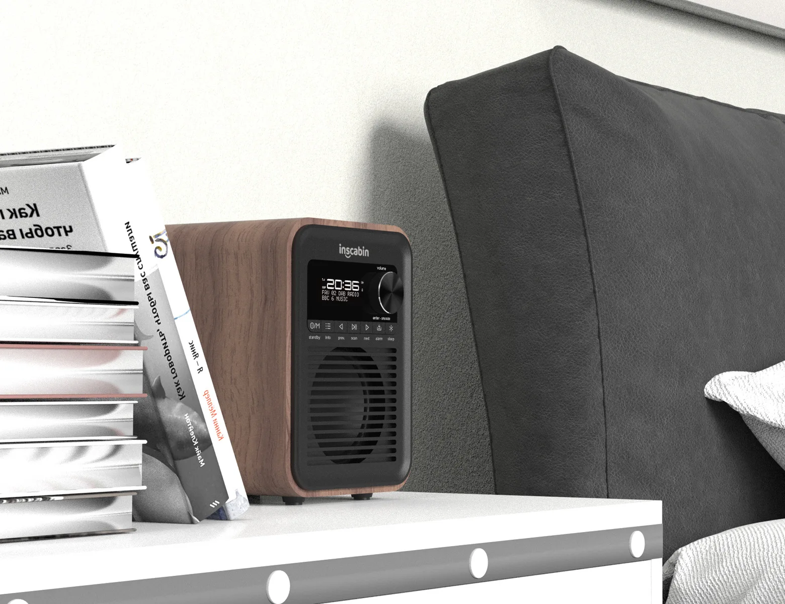 Radio FM di qualità HIFI + Radio digitale DAB altoparlante Bluetooth Wireless in legno classico Desktop outdoor Heavy Bass Music Center TF