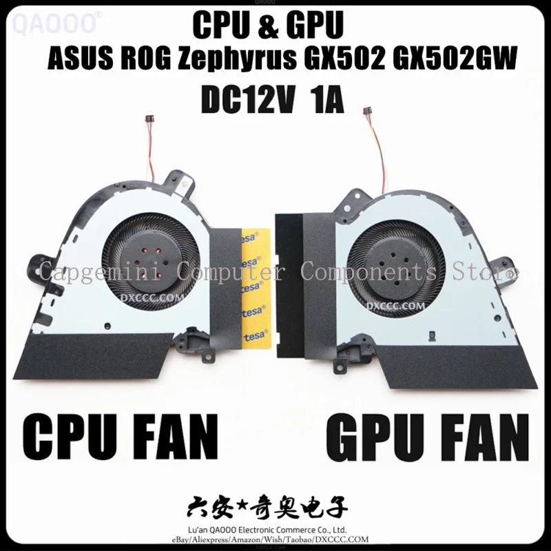 NEW CPU&GPU Cooling Fan For ASUS ROG Zephyrus GX502 GX502GW GX502LWS GU502LWS