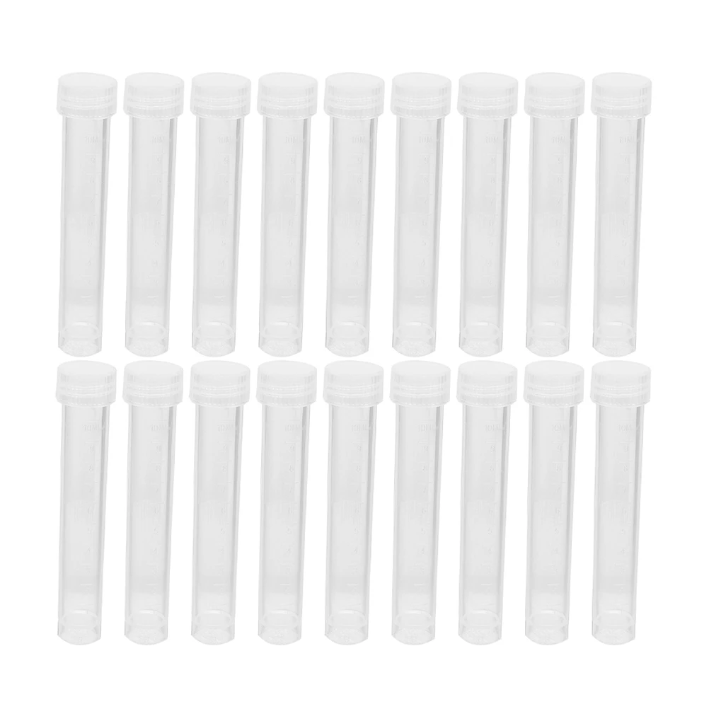 

20pcs Clear Test Tubes Sampling Storage Vials Plastic Tubes Scientific Experiment Lab Containers Transparent Tube For Liquor