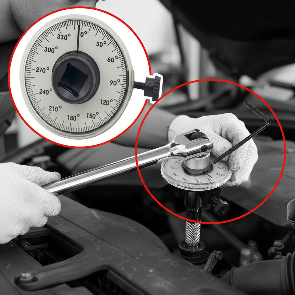 

Torque Wrench with Torquemeter Dial 1/2" Drive Degree Calibrated Auto Repair Tool Dual Length Arms Easy Disassembly for Car