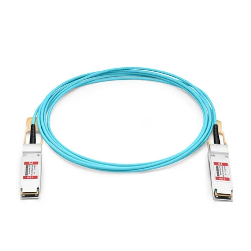 Qsfp-100G-Aoc15M: 長さ 15m の 100Ge アクティブ光ファイバ ケーブル、Qsfp28 インターフェイス標準を採用。