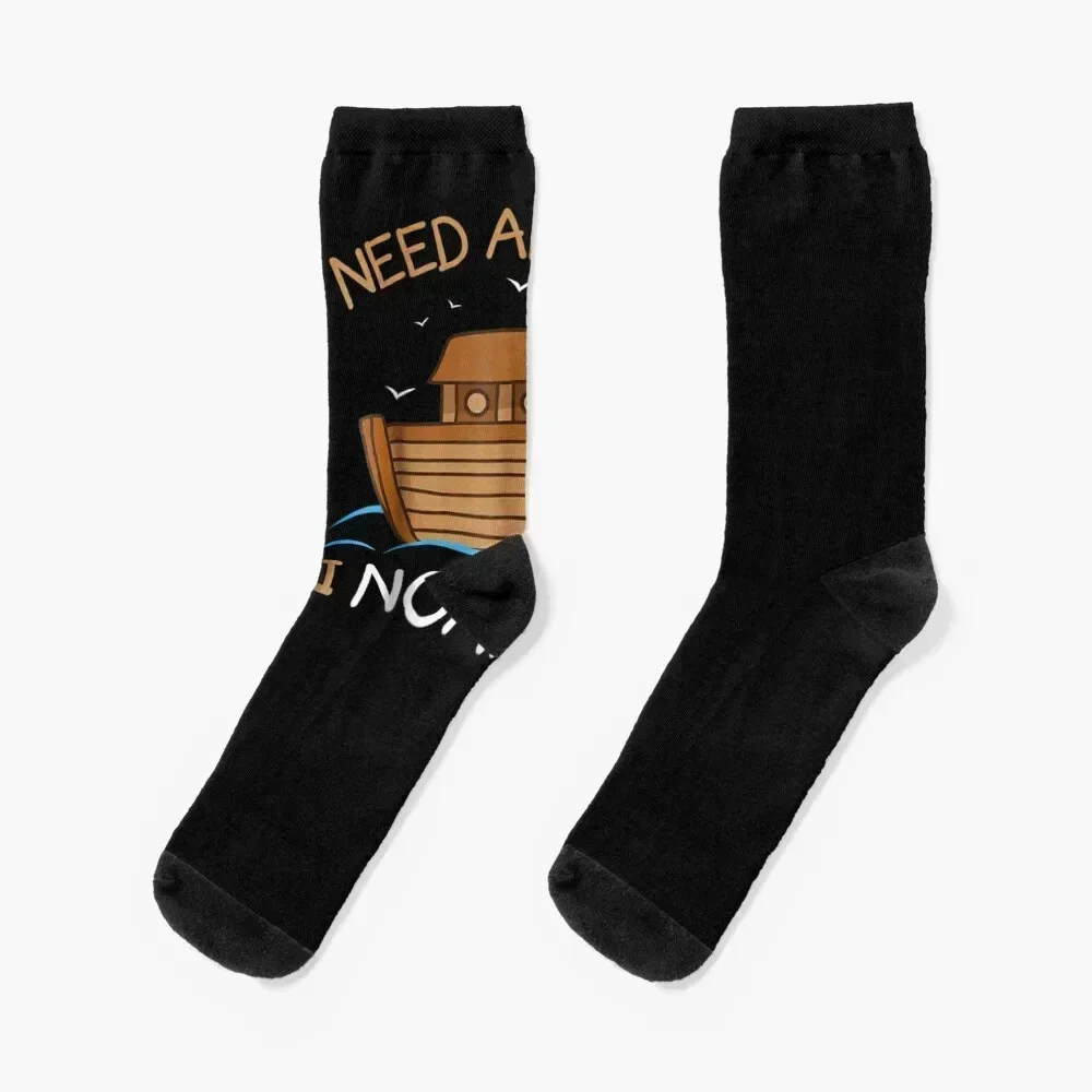 

Need An Ark I Noah Guy Funny Noah's Ark Socks moving stockings halloween Antiskid soccer Socks Women Men's
