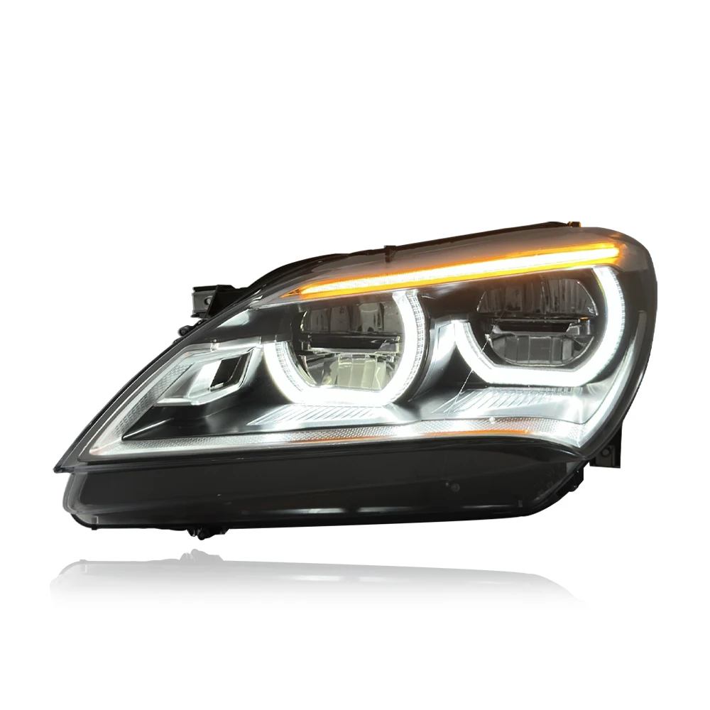 LED Headlight Assembly For BMW 6 Series F06 2011-2013 Upgrade Angel Eyes Dual Color DRL Plug and Play Head Lamp