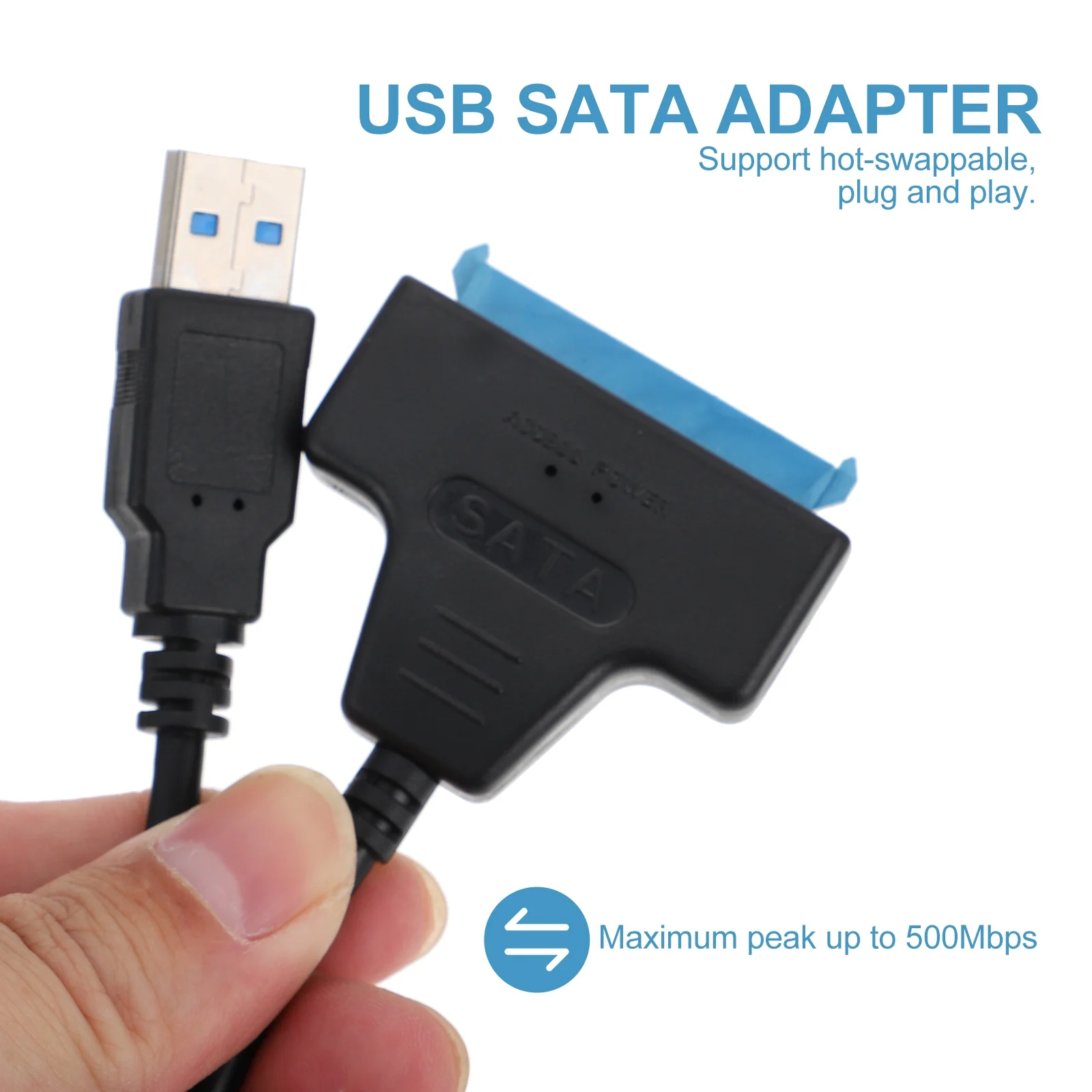 

USB 3.0 to Adapter Cable for 2.5 Inch 22 Pin Iii SSD High Speed Data Transfer 500mbps External Converter