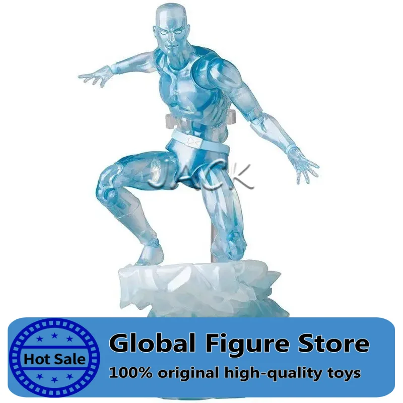 En stock: Figura de acción coleccionable de 6 pulgadas de Iceman de Marvel X-Men, versión cómica transparente, de Medicom Toys, ideal como regalo o adorno.