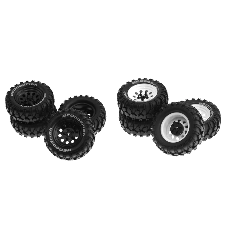 4Pcs 93Mm Metal Tire 1.9Inch Beadlock Wheel Rim For 1/10 RC Crawler Car Traxxas,Slotted Adapter