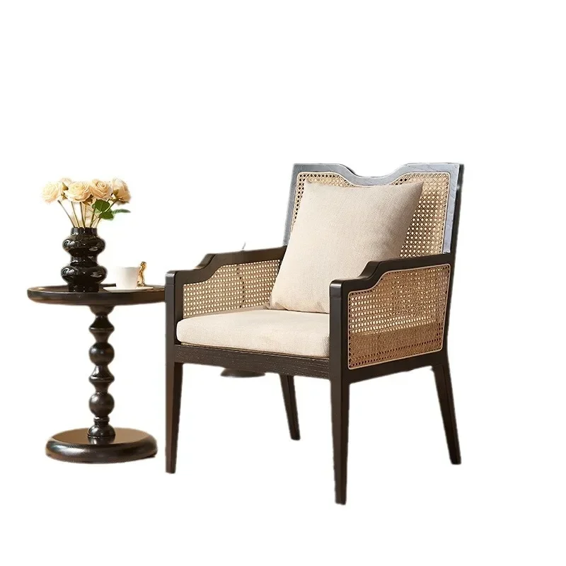 Rattan Back Chair Homestay Hotel Simple Creative Tiger Chair