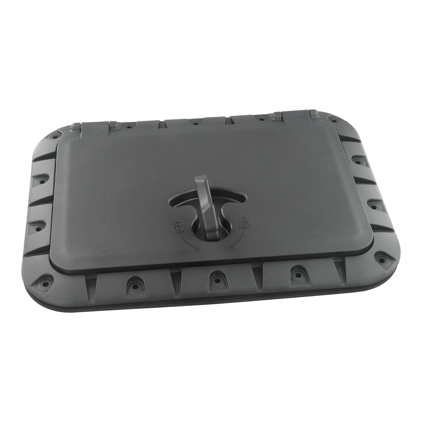 High Quality Square Hatch Marine Deck Round Latch 90-degree Locking Hinges Boat Canoe 35*25cm Accessory Adapter