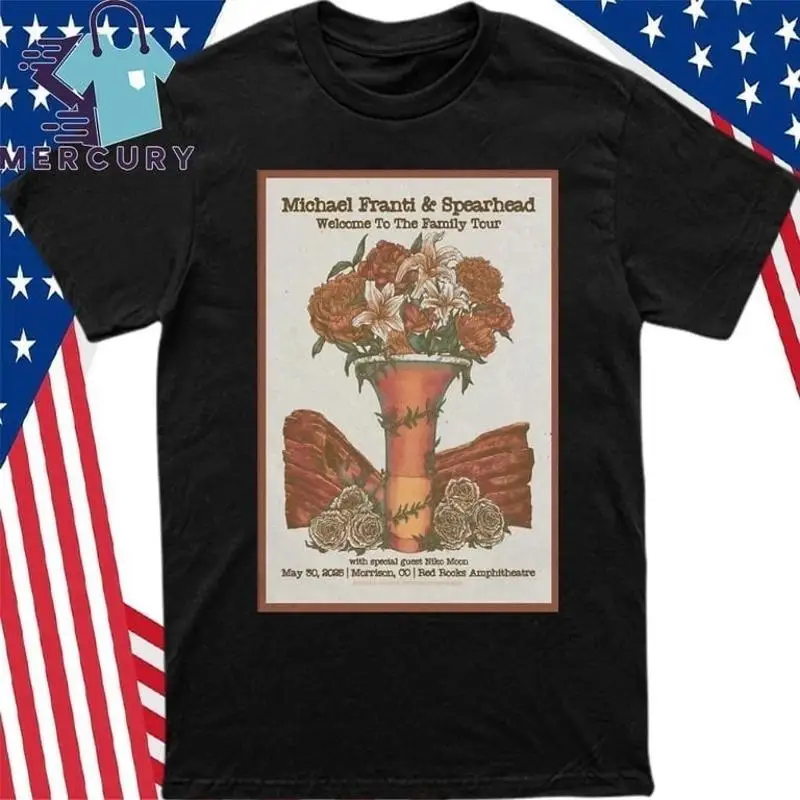 مايكل فرانتي سبيرهيد 30 مايو 2025 ريد روكس ملصق موسيقى تي شيرت جديد ساخن