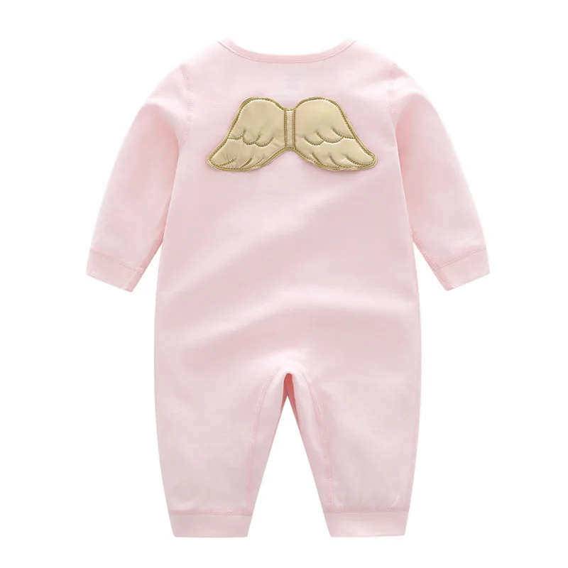 Newborn Baby Girl Boys Jumpsuit Long Sleeved Cotton Solid Color Lovely Infant Baby Girl Boys Romper Children Clothing For Autumn