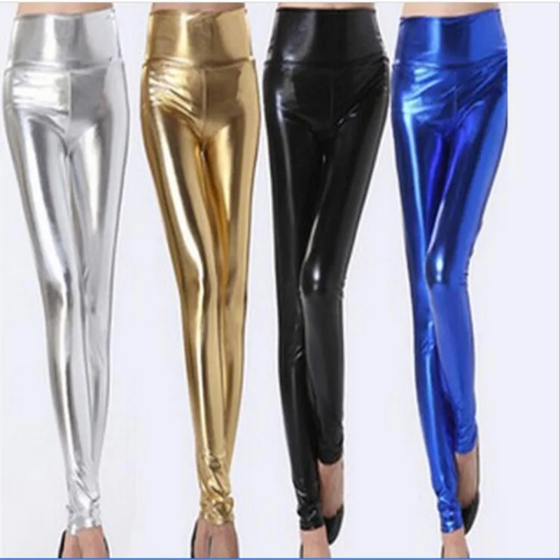 กางเกงขายาวผู้หญิงแบบเลเซอร์เงา เอวยืด ทรงดินสอ ผ้ายืด โฮโลแกรม ทรงสกินนี่ เลกกิ้ง กางเกงฮิปฮอป สำหรับงานปาร์ตี้ คลับ สตรีท แคชชวล