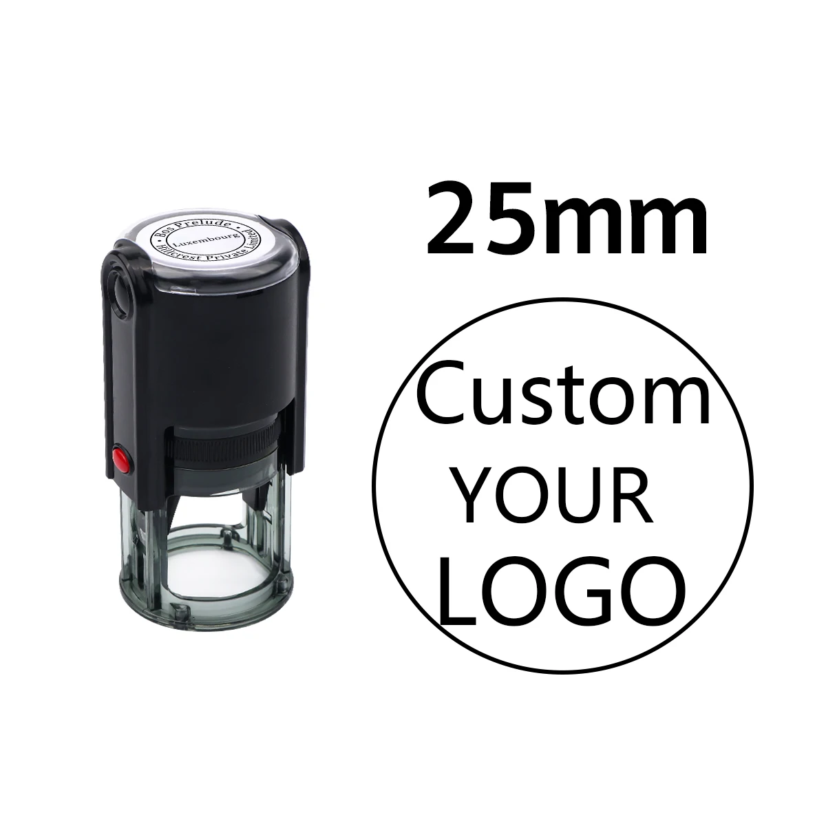 Aangepaste zelfinktende stempel met uw eigen logo, lichtgevoelige inkt / rubberen stempel, personaliseren uw logo Meerdere inktkleuropties
