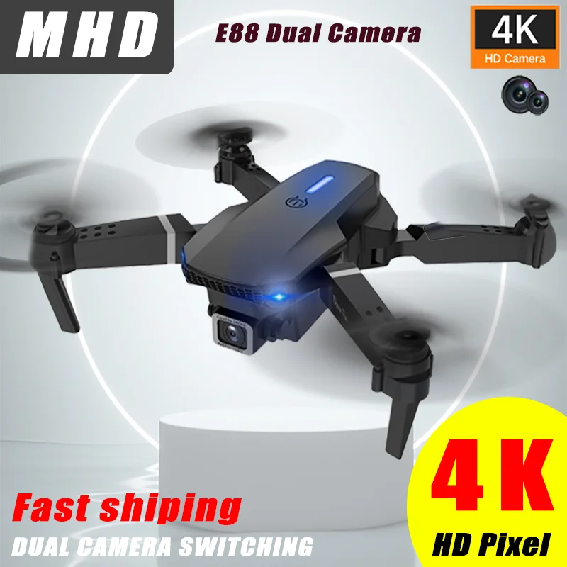 E88 Dual Camera Drone MHD Folding Professional Drone Mini Drone With 4K Dual Camera High Definition Quadcopter Aircraft Toy Gift