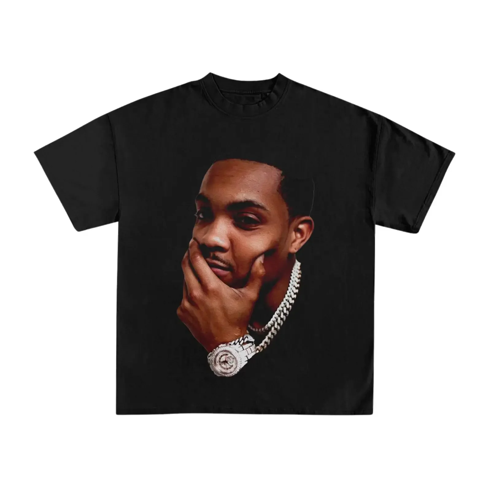 Camiseta G Herbo, merchandising de concierto de rapero, estilo vintage lavado, ropa urbana versátil, suave, elegante, de diseñador, transpirable y cómoda.
