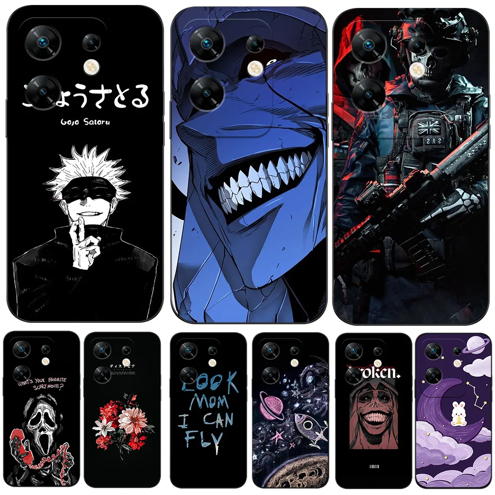 Case For INFINIX ZERO 30 4G Silicon Phone Back Cover tpu case cute anime army snake