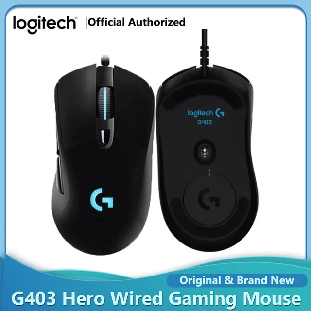 Logitech G403 HERO GAMING MOUSE RGB Gaming Mouse Max 25600DPI Wired Mouse  Sensor HERO 25K Adjustable Office Mice Backlight