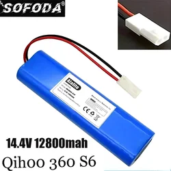 Bateria Usada para Qihoo 360 S6 Robô Aspirador de Pó, 100% Novos Componentes Originais, 14.4V, 12800mAh