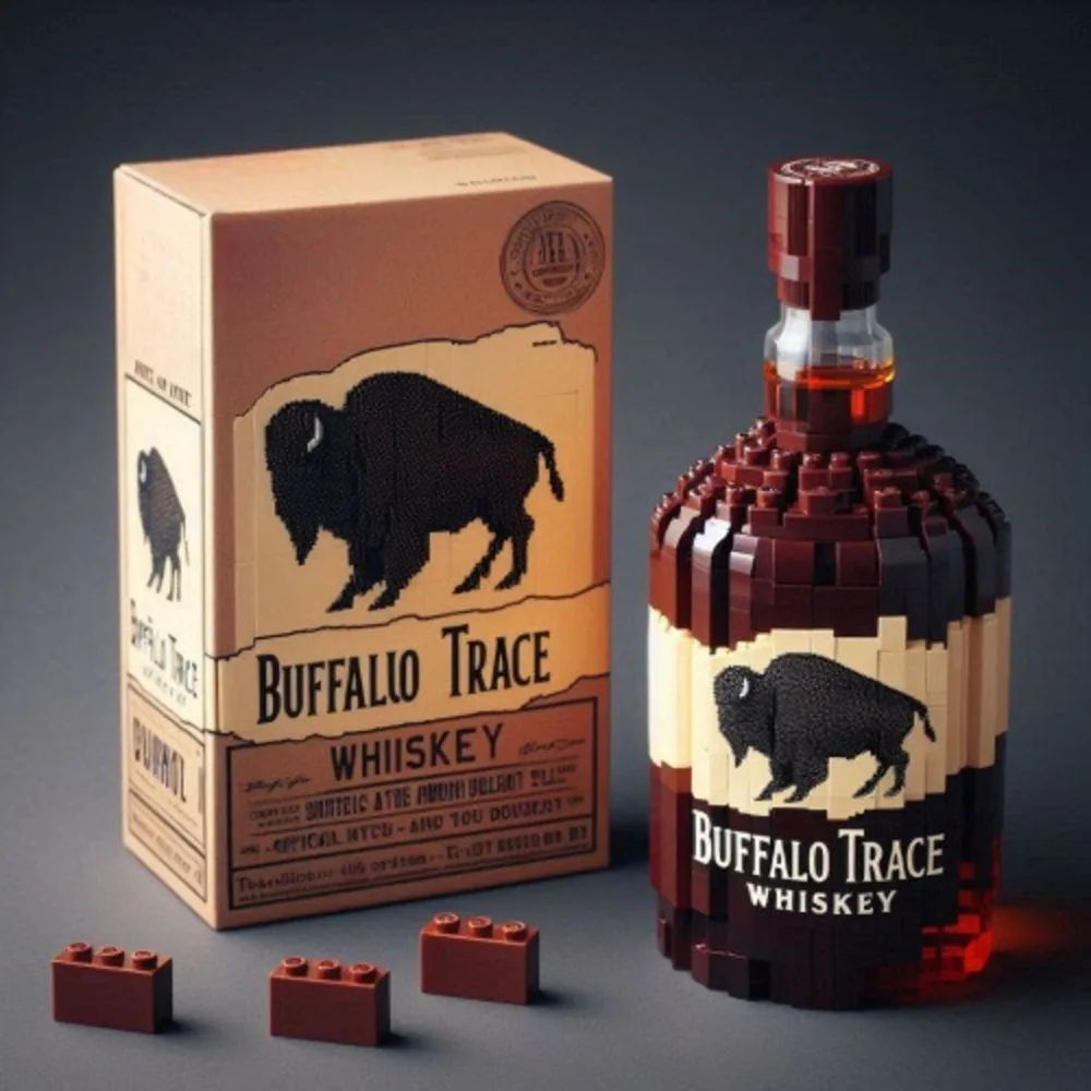 

Fun Whiskey Bottle Building Blocks Creative Alcohol Themed Gift for Adults Unique DIY Model Kit for Collectors