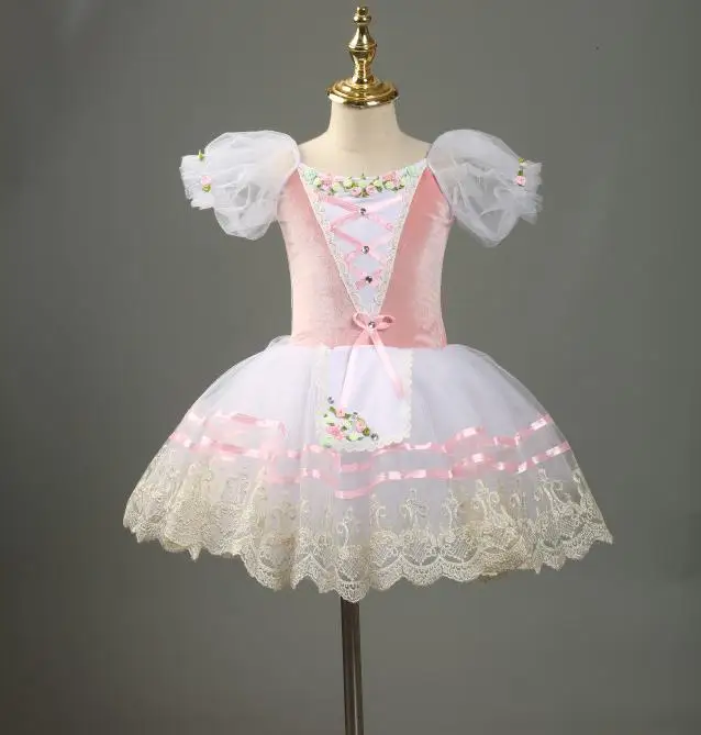 Professionele Ballet Tutu Roze Gisele Competitie Volwassenen Kind Bloem Ballet Tutu Jurk Voor Meisjes Kids Turnpakje Ballerina Jurk