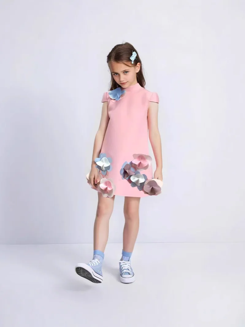

2025 Beautiful Baby Girl 1st Year Birthday Party Princess Dress First Communion Celebration Gown Formal Outfit New Kids Clothes