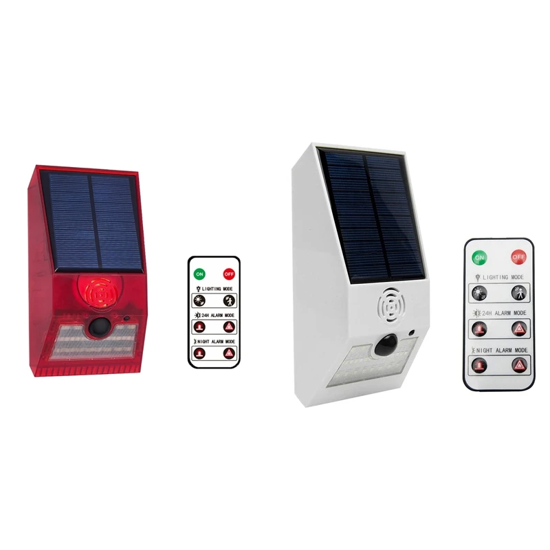 

Solar Alarm Light, Solar Strobe Light With Motion Detector Solar Alarm Light, Motion Detector With Remote Control