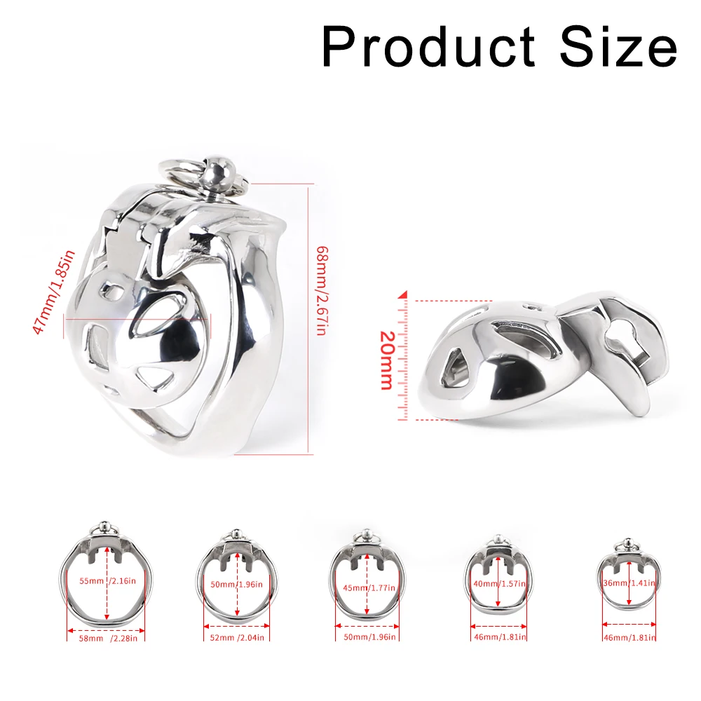 HT-V4 Flower Male Traction Chastity Cage Penis Cage Stainless Steel Lockable Penis Lock Cock Cage Sex Toys For Adult Supplies