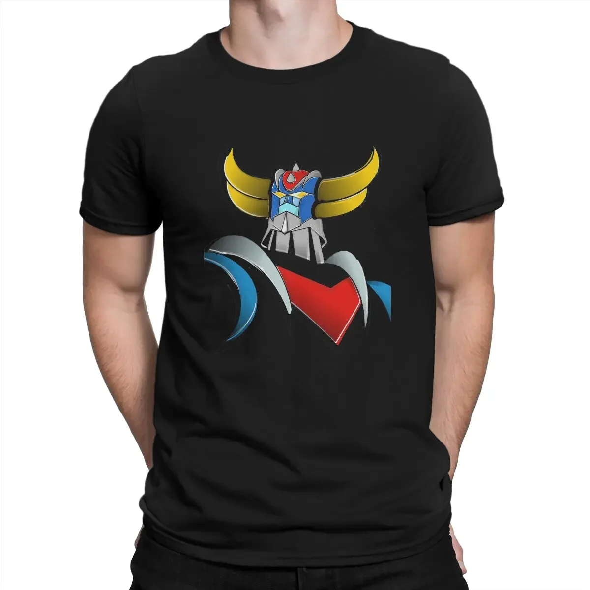 Mens New  Clothing Summer  Cotton  Goldorak UFO Robot Grendizer Tshirt Men Tops Vintage Summer Short Sleeve T Shirt