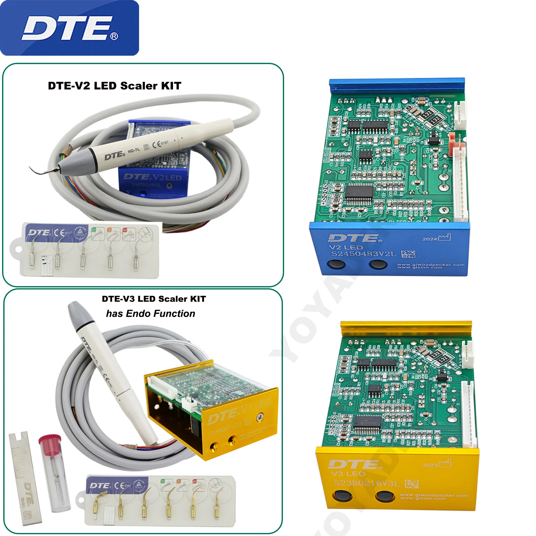 

Стоматологический ультразвуковой скалер Woodpecker DTE LED-V2/V3, скалер для масштабирования/Endo/Perio, подходит для стоматологического кресла NSK ACTEON SATELEC