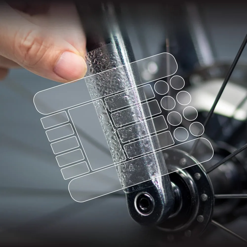 

Набор из 1 шт. прозрачной защитной пленки для рамы шоссейного велосипеда с усилителем адгезии, водонепроницаемая, для защиты цепи, рамы и вилки велосипеда