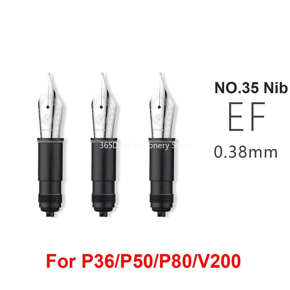 Practical 1/3 Asvine Fountain Pen Replaced Nibs, EF/F/M Gold/Silver Nib for Asvine P36/P50/P80/V200 Accessory Gift