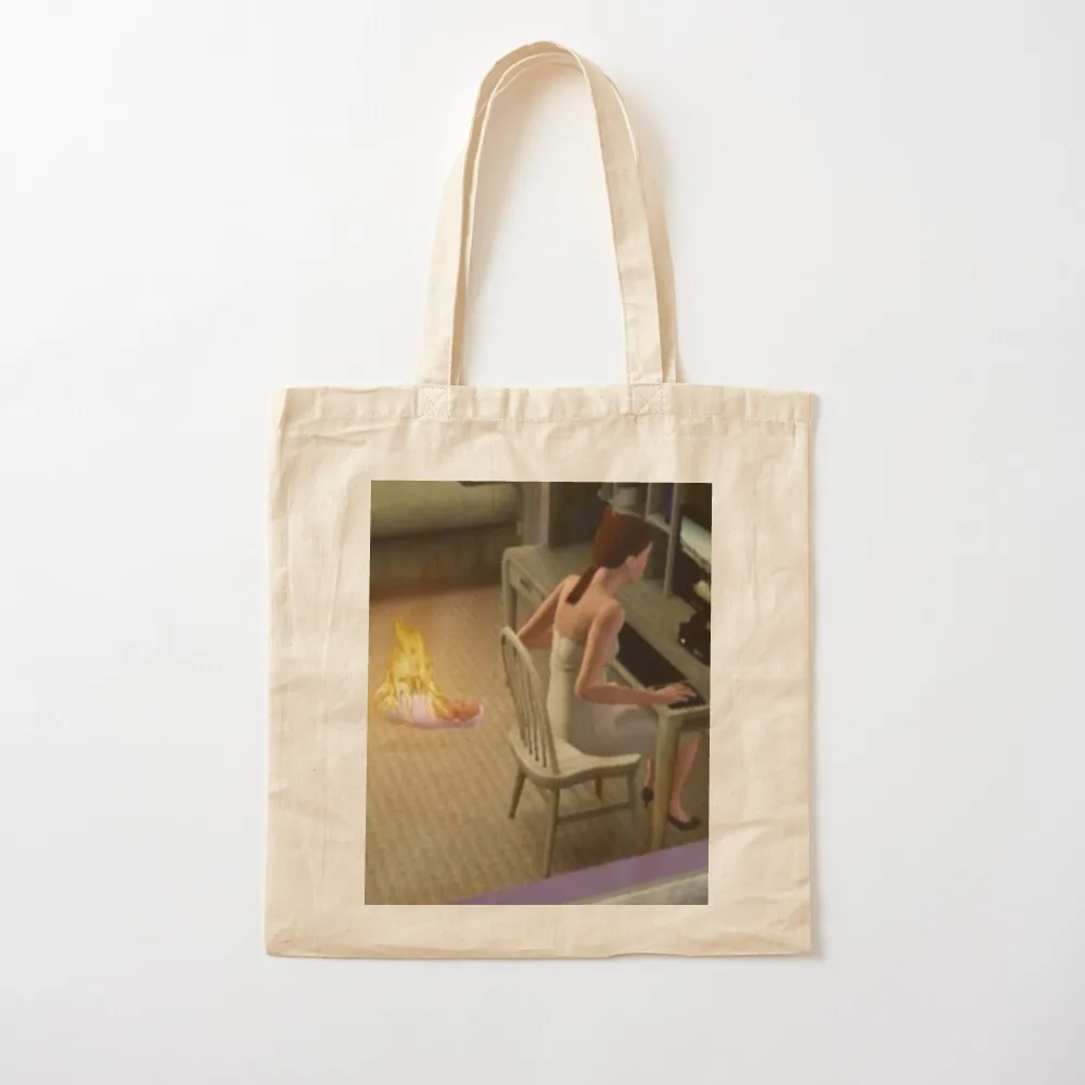 

Cursed The Sims Tote Bag Shopper shopping bag Shopping bags reusable grocery bags Canvas Tote Bag