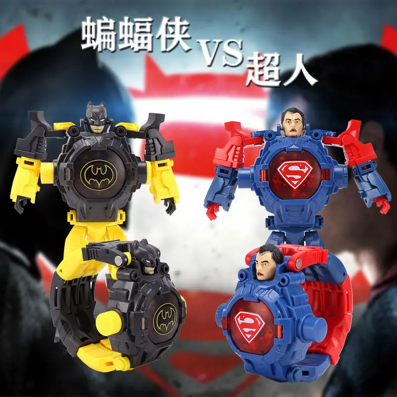 Beast Kingdom Batman Captain America  Projection Watch Cartoon Personality Creative Fashion Children's Glowing Watch Kids Toys