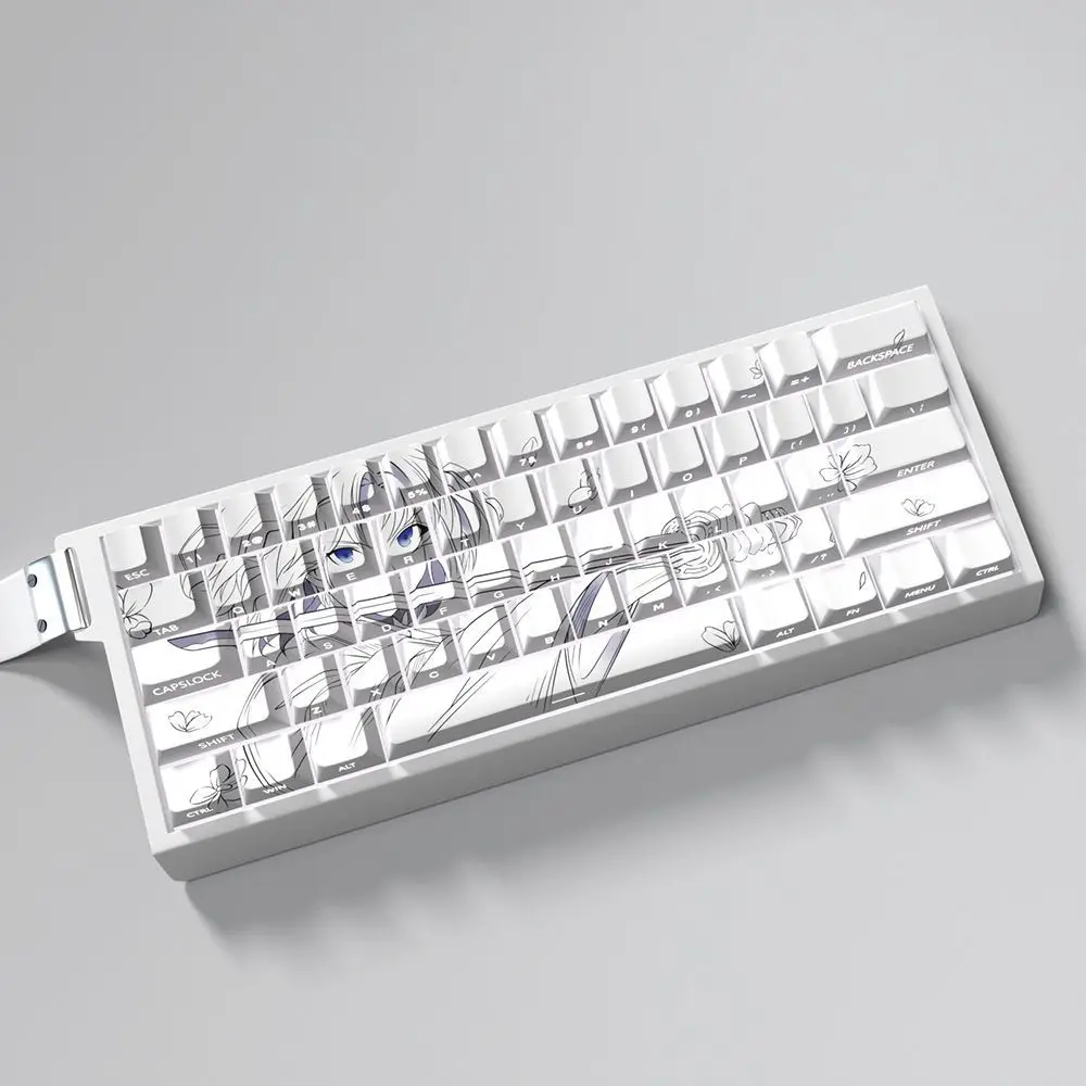 73 Keys SHI Keycaps Anime Key Cap Set Cherry PBT Engraved SideTranslucent Keys for Mechanical Keyboard 61/65/68ND63Ace60made68