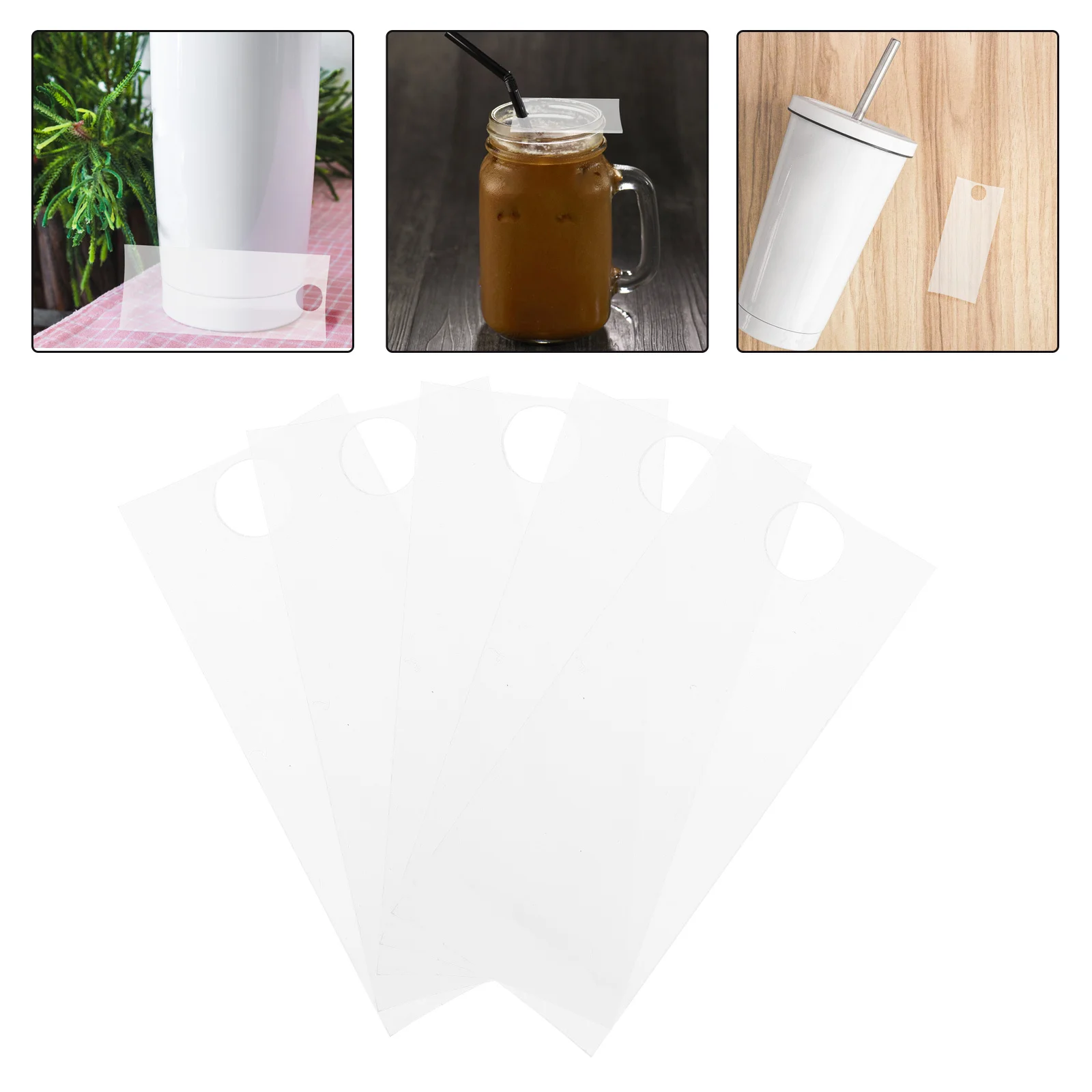 

5Pcs Sublimation Acrylic Name Tags Blank DIY Name Plates for Tumbler Cups Convenient Tumbler Cup Tags Sublimation Blanks