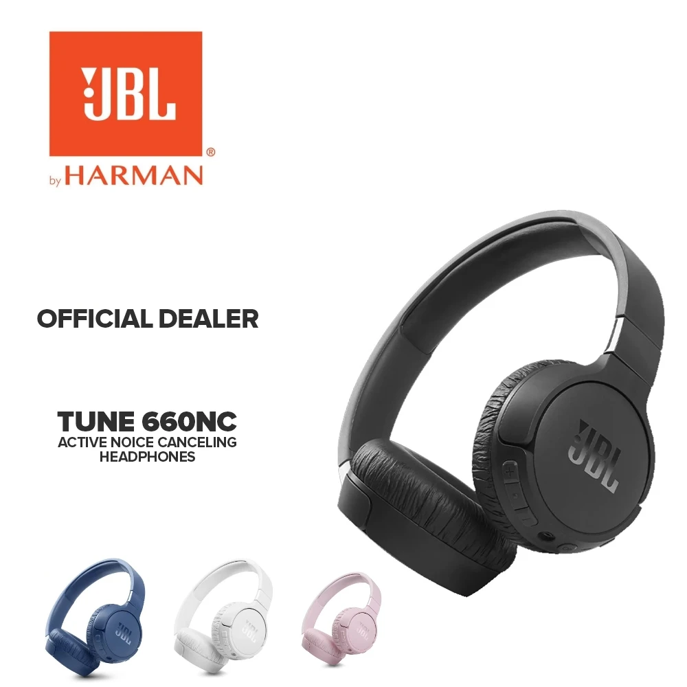 100% New Jbl Tune 660NC /  JBL T660NC Bluetooth Wireless On Ear Active Noice Canceling Headphones