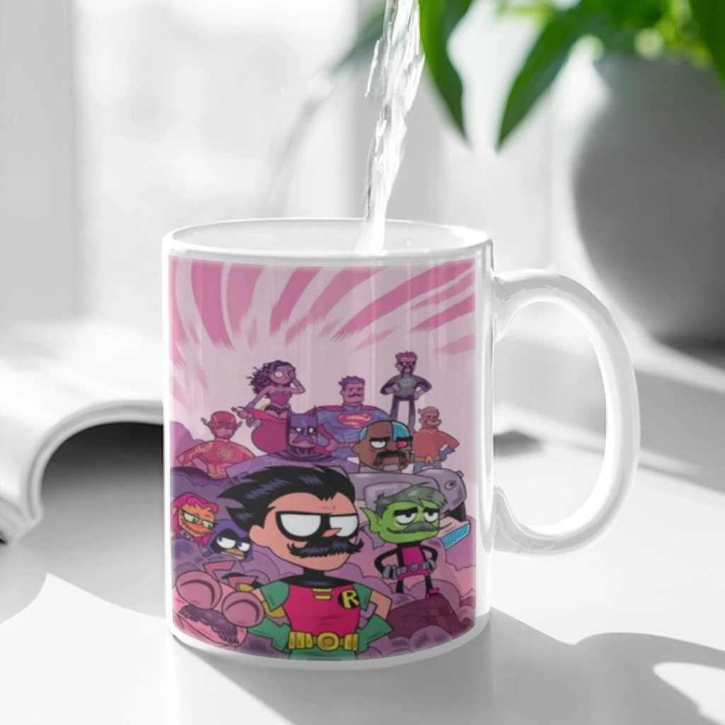 Cartoon T-TEEN-TITAN G-GO Coffee Mug Tea Cup 11oz Coffee Cup Funny Birthday Gifts for Women and Men Ceramic Mug Personalized Cup