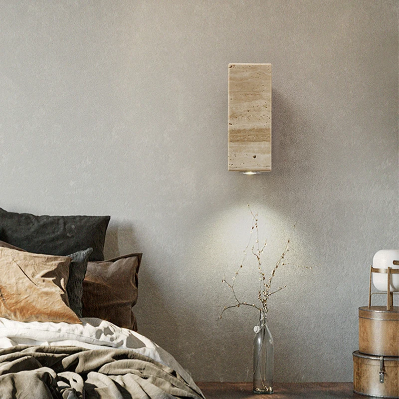 

Yellow Cave Stone Wabi Sabi Wall Lamp Corridor Bedroom Dining Room Indoor Lighting Nordic Designer Retro Wall Lamp