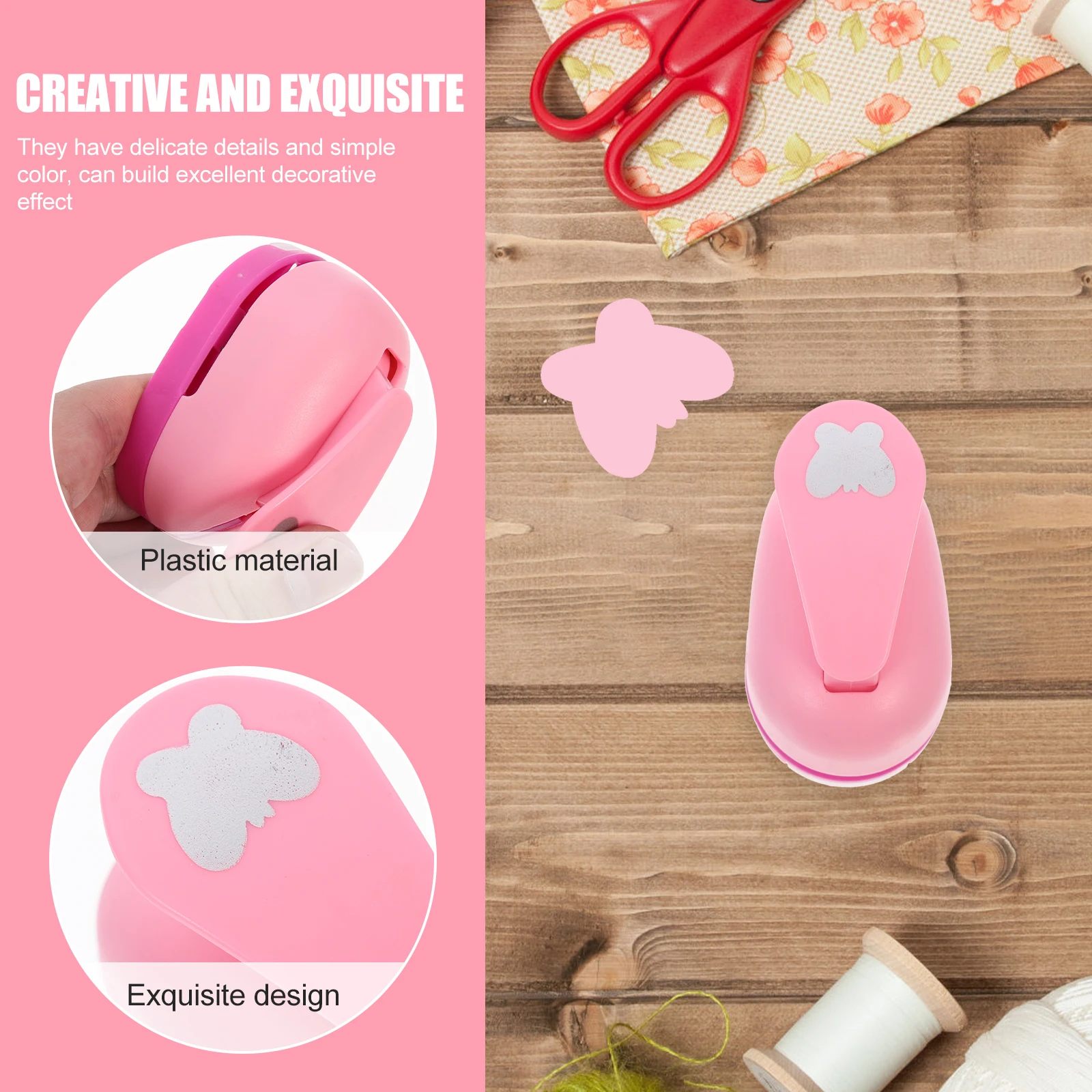 

Embossing Device Decorative Hole Puncher for Crafts DIY Punching Tool Small Card Scrapbooking Plastic Paper Punches Child