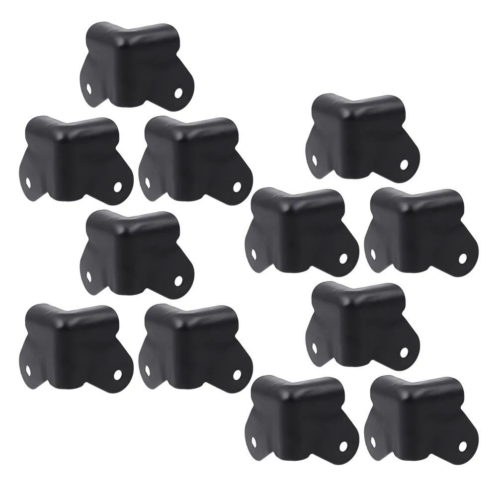 

24pcs Iron Anti-collision Corner Cover for Speaker Bag Furniture Black Durable Practical Versatile Protection Storage