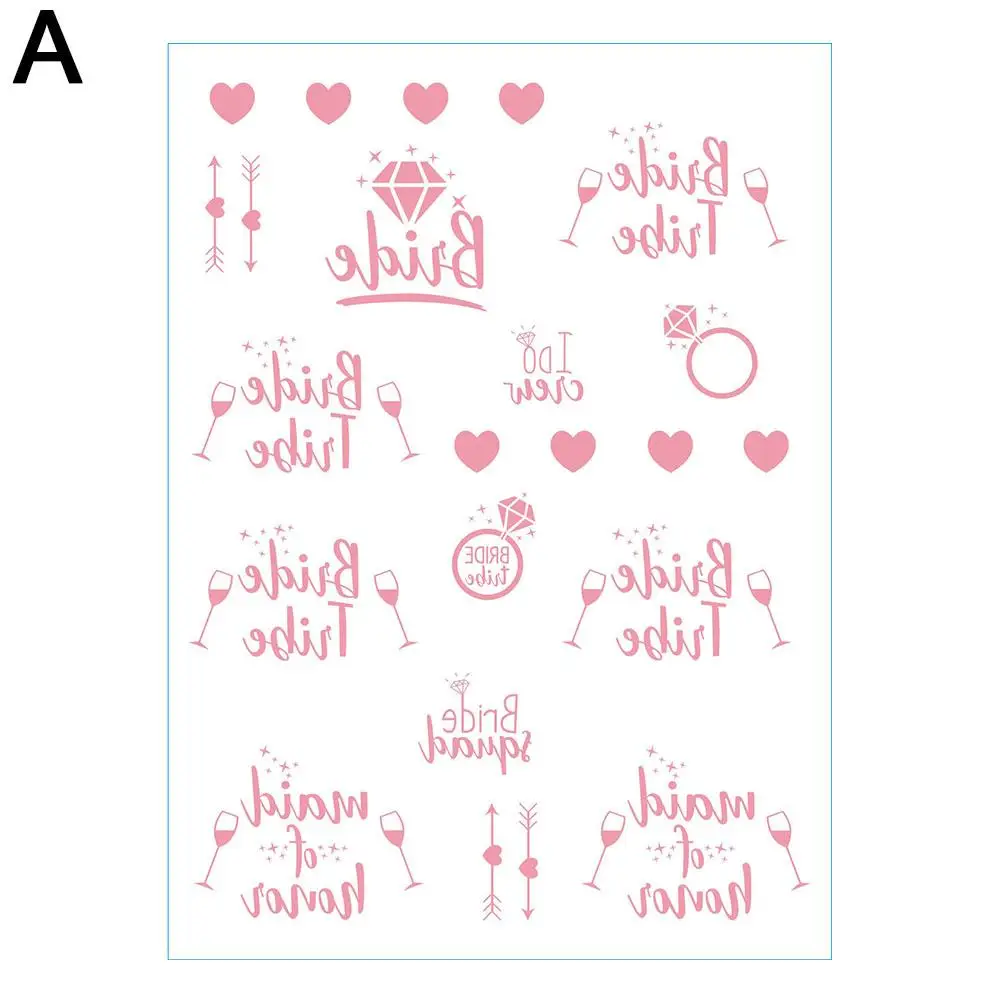 Waterproof Golden Tattoo Sticker for Bachelorette Party Crown Gold Foil Temporary Tattoos for Hand Body Bridal Shower I8S1