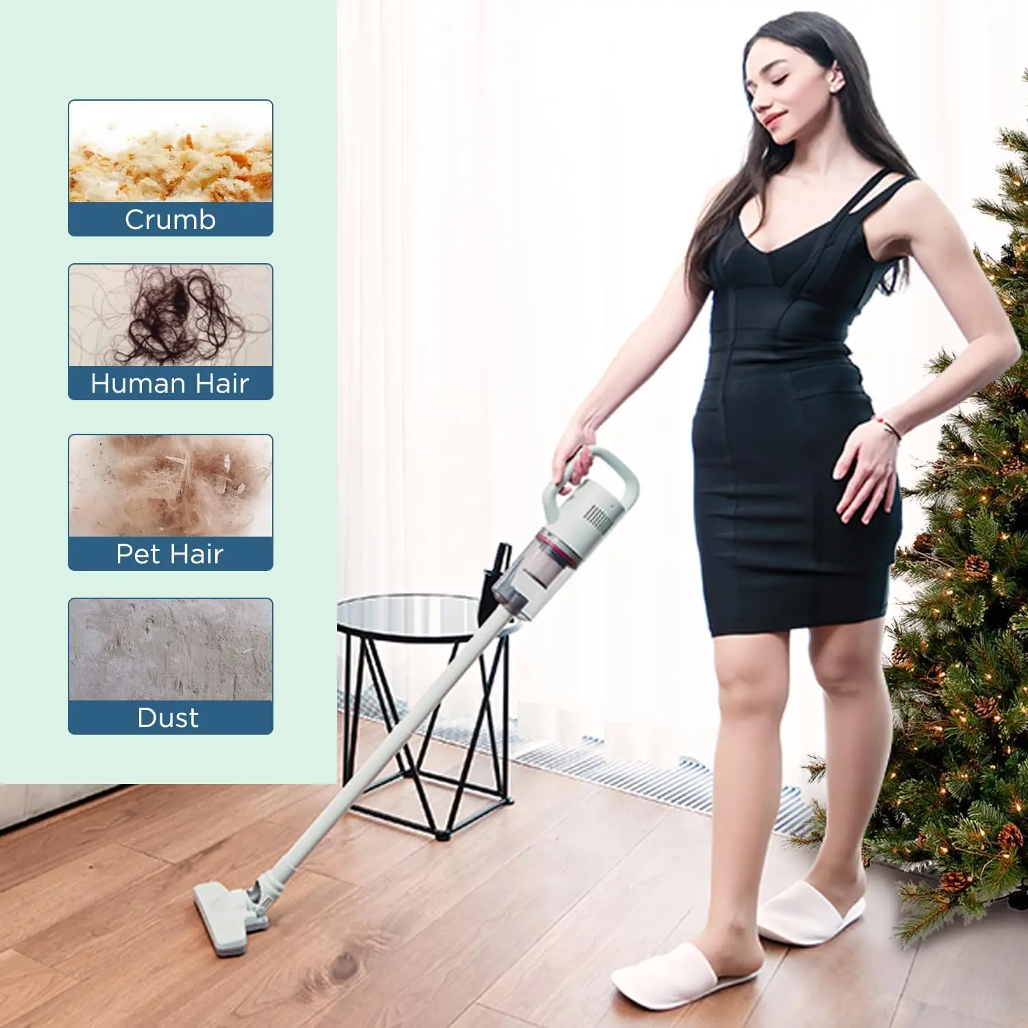 Stick Vacuum Cleaner, Corded Handheld Vacuum Cleaner Mini Electric Broom for Pet Hair Hardwood Floor Cat Litter Carpet Cleaning