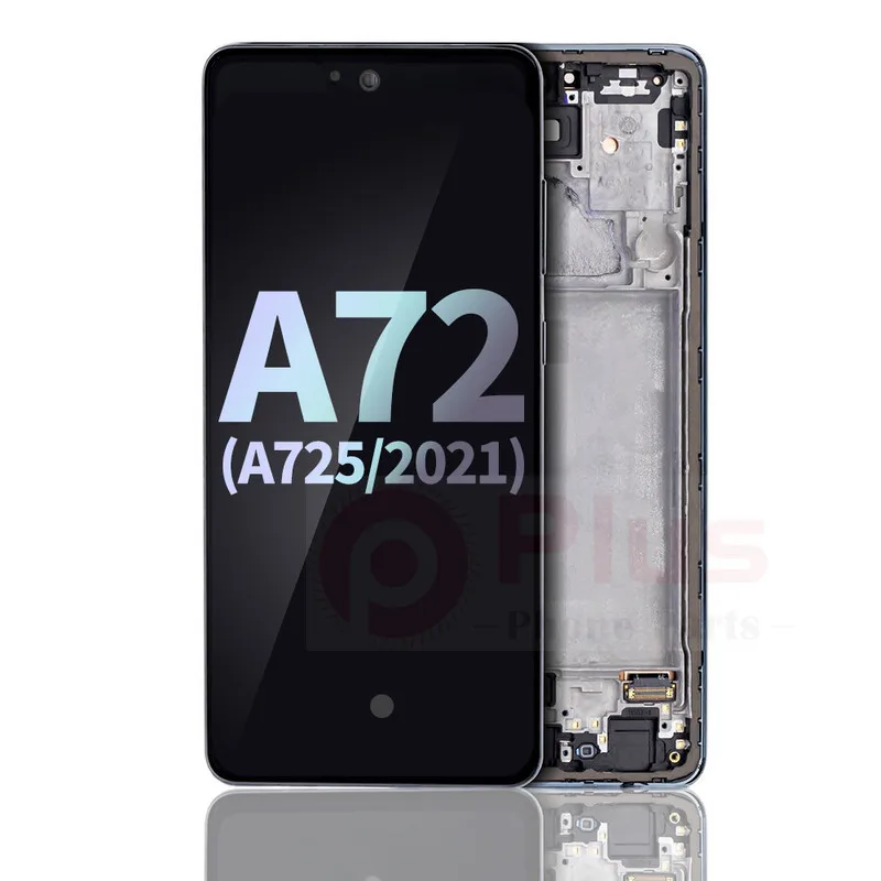 

OLED Display Assembly With Frame Compatible For Samsung A72 (A725/2021) (Service Pack) (Awesome Black)