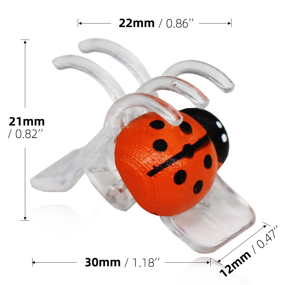 Durable 5-Claw Ladybug Orchid Clips Garden Plant Support Clamp Climbing Flowers Vine Fixer Colorful Ladybird Bonsai Decoration