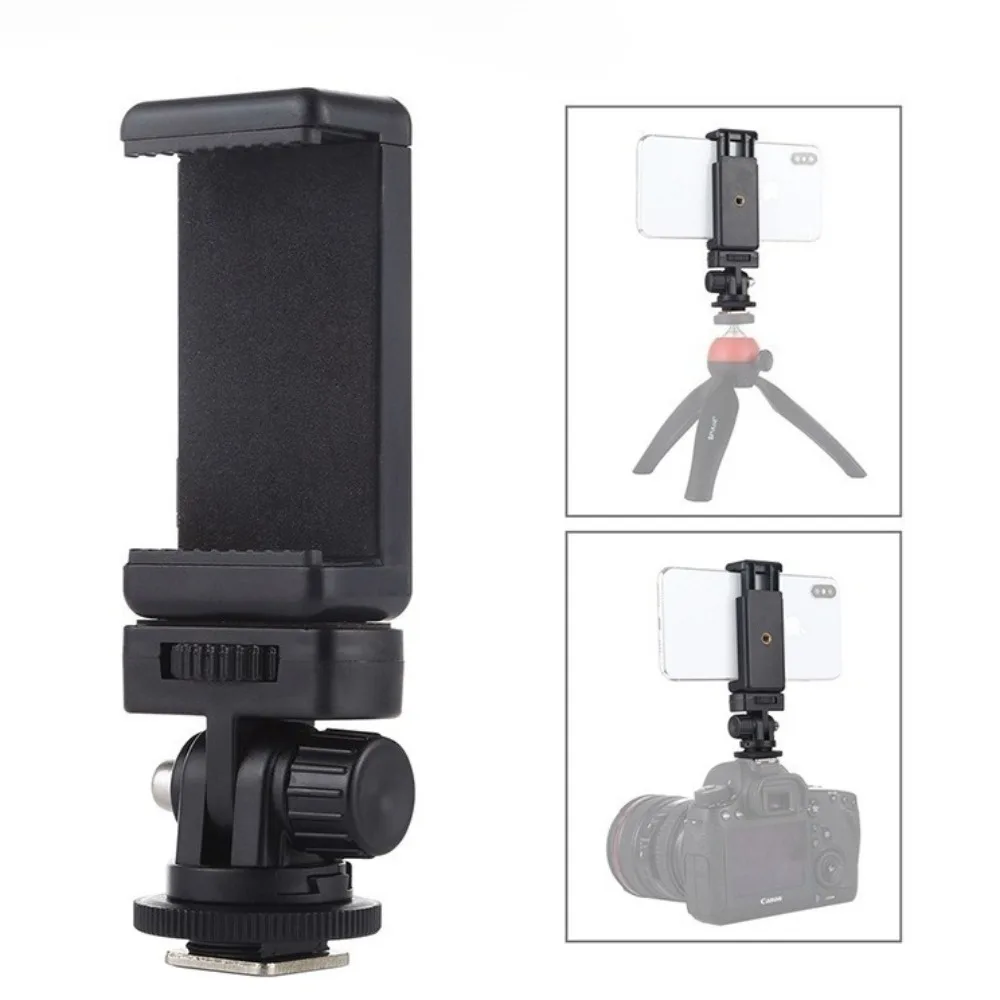 For iPhone Samsung Phone Holder Camera Hot Shoe Flexible Tripod Adapter Cold Shoe Mount For Canon Nikon Sony DSLR Digital Camera