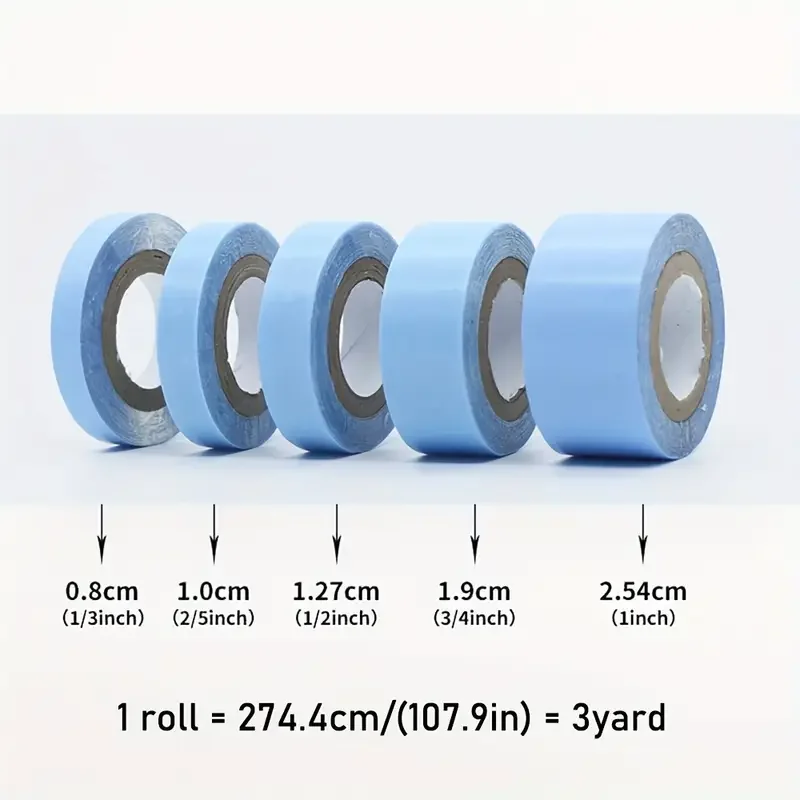 5pc Waterproof Double-Sided Lace Wig Tape-trong Adhesive for Hair Extensions & Toupees, 5 Sizes Invisible Hairline for Lace Wigs image 2
