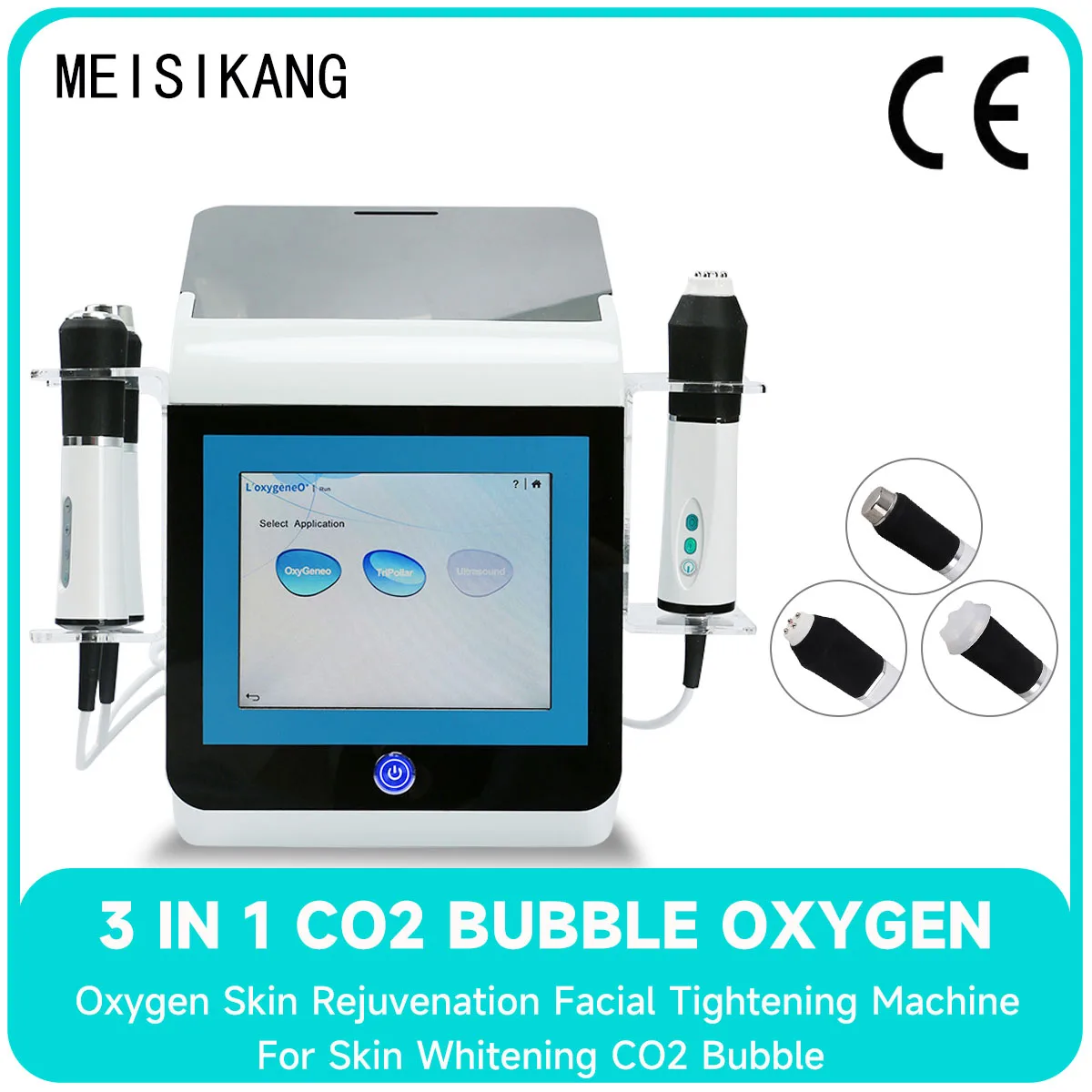 MEISIKANG 3 IN 1 Beauty Device Deep Cleaning Skin Rejuvenation Facial Tightening CO2 Oxygen Bubble Machine