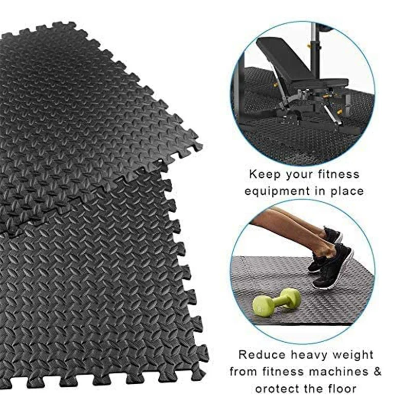 8~32Pc Eva Gym Mat, Yoga Leaf Mat, Non-Slip Splicing Carpet Fitness Equipment, Suitable for Baby Foam Play Home Exercise Fitness