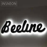 Acrylic Customized Illuminated Sign Led Backlit Letter Light Outdoor Advertising Board Office Letter Sign